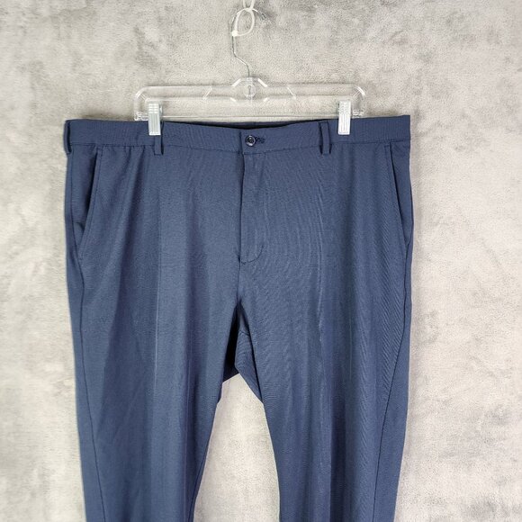 Mens Blue Greg Norman Dress Pants Straight Chino Golf Flat Front Size 40X30 - Picture 4 of 12